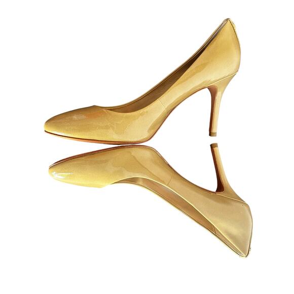 Coach Nala Patent Leather Round Toe Heel Color Cappuccino Sz 9B - Picture 5 of 11